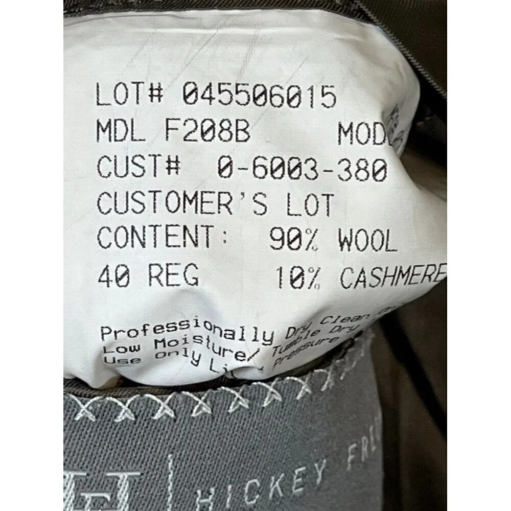 Hickey Freeman Wool Plaid Blazer 40” Brown Cashmere Luxury Old Money Preppy Chic - Picture 8 of 12